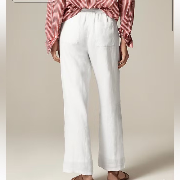 Women's J. Crew Soleil Linen Pants size L - Picture 2 of 9